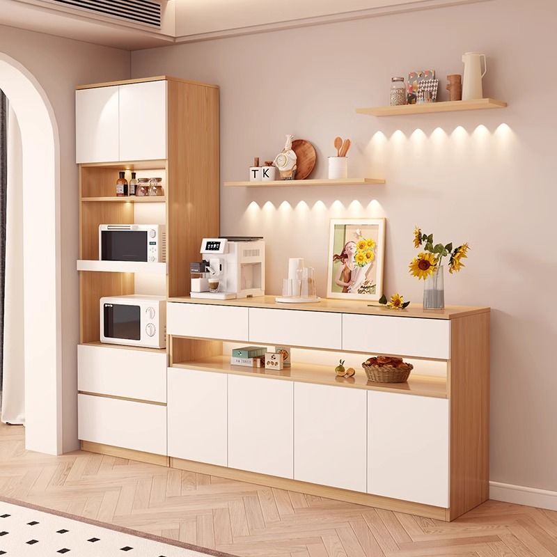 Cream-style shoe cabinet for home entryway, integrated against the wall, minimalist partition cabinet for living room storage, custom solid wood.